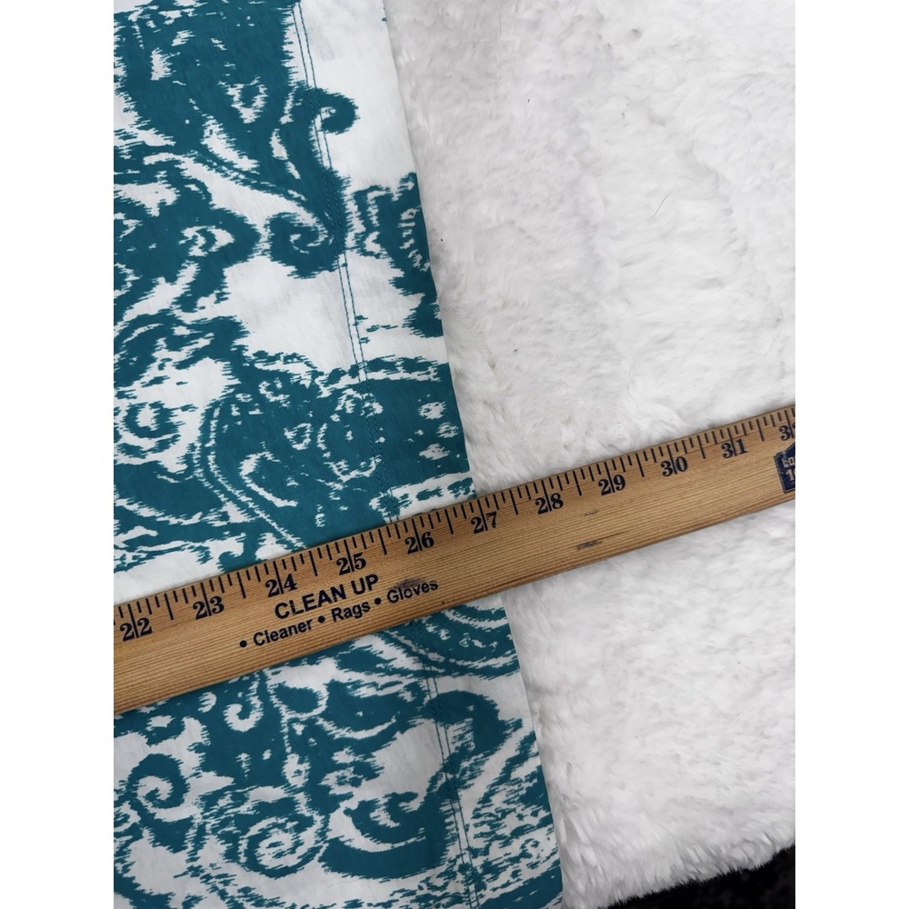 LRL Lauren Ralph Lauren Popover Tunic Top Teal White Paisley 100% Cotton Size 1X - Picture 10 of 12